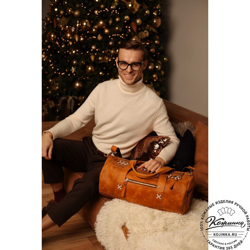  Кожаная сумка "Тайлер" (коричневый крейзи) 